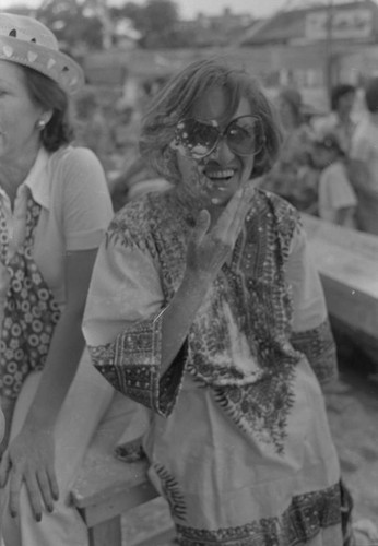 Nina S. de Friedemann at carnival, Barranquilla, ca. 1978