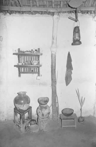 Home interior, San Basilio de Palenque, 1976