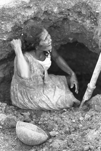 Women extracting clay, La Chamba, Colombia, 1975