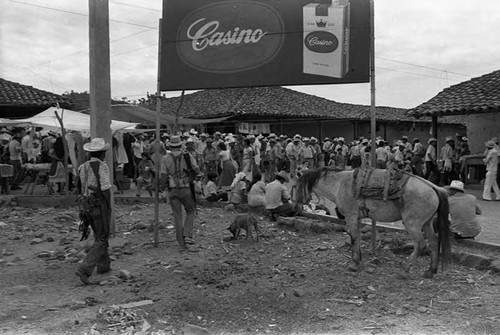 Busy day at the market, Corinto, Morazán, 1983