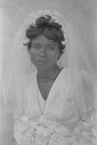 Bride portrait, San Basilio de Palenque, ca. 1978