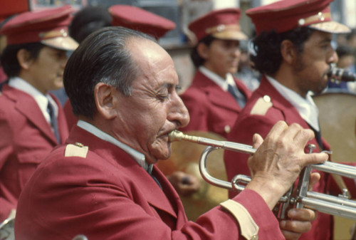 Performing at the Blacks and Whites Carnival, Nariño, Colombia, 1979