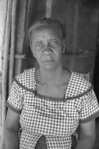 Woman portrait, San Basilio de Palenque, 1976