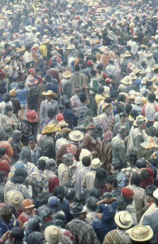 Crowd at the Blacks and Whites Carnival, Nariño, Colombia, 1979