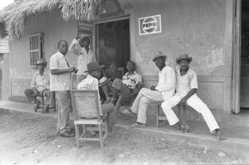 Men socializing, San Basilio de Palenque, Colombia, 1977