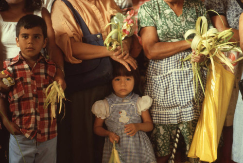 Children attending a memorial, San Salvador, El Salvador, 1982