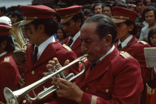 Performing at the Blacks and Whites Carnival, Nariño, Colombia, 1979