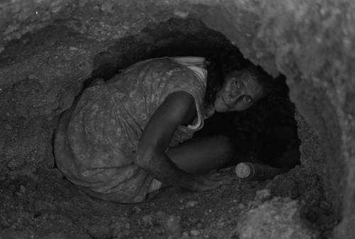 Women extracting clay, La Chamba, Colombia, 1975