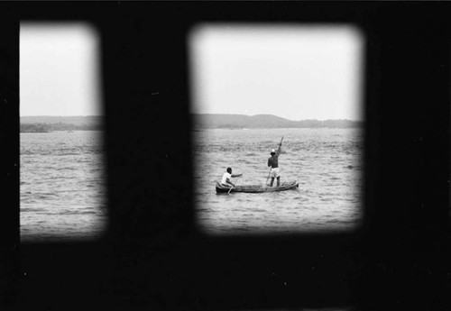 Two men on a boat, Cartagena, 1975