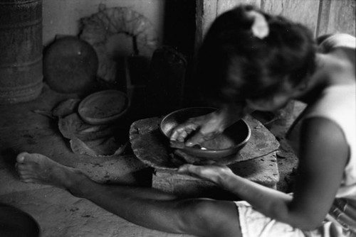 Artisan at work, La Chamba, Colombia, 1975