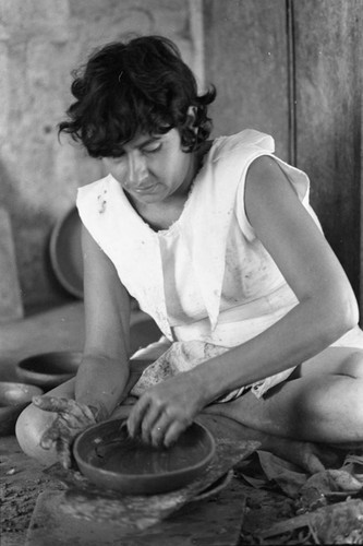 Artisan at work, La Chamba, Colombia, 1975