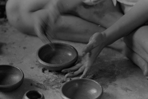 Artisan's hands, La Chamba, Colombia, 1975