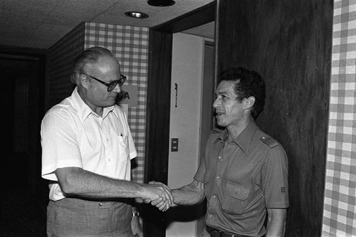 Ambassador D.R. Hinton and Roberto D'Aubuisson, San Salvador, 1982