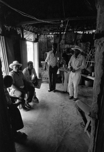 Men socializing, San Basilio de Palenque, Colombia, 1977