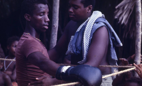 Boxer in the ring, San Basilio de Palenque, 1976