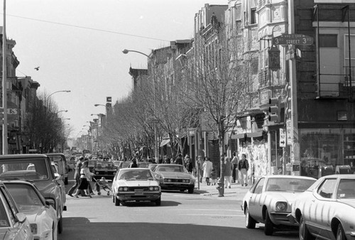 Crowded street, Philadelphia, ca. 1980