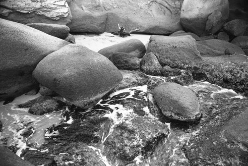 Rock formations at Playa Cañaveral, Tayrona, Colombia, 1976