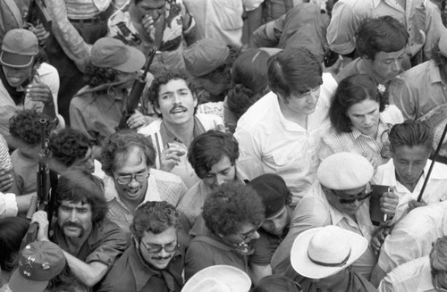 Junta members at a rally, Managua, 1979