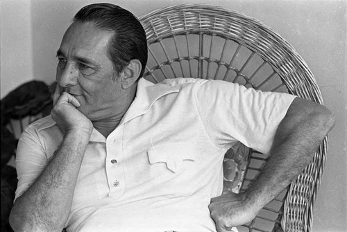 José Napoleón Duarte leans on his chair, San Salvador, 1982