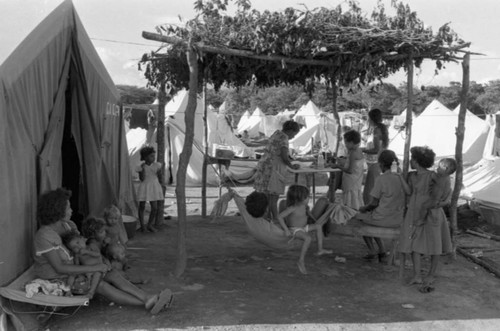 People at a refugee camp, Costa Rica, 1979