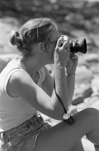 Woman with camera, La Guajira, Colombia, 1976