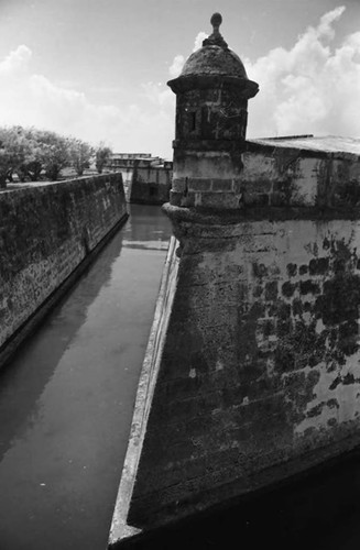 Moat around castle, Cartagena, 1975