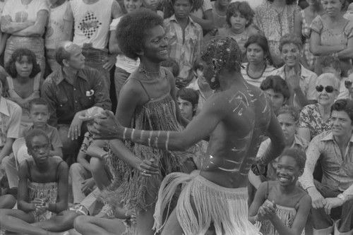 Dancers parading at carnival, ca. 1978