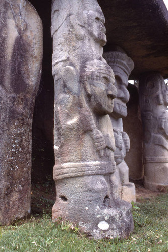 Statues at the barrow, San Agustín, Colombia, 1975