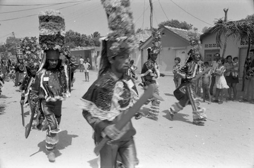 Dancers waiting for the Carnival, Barranquilla, Colombia, 1977