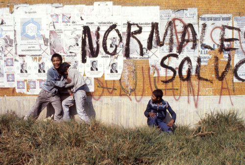 Homeless children, Mexico City, 1982