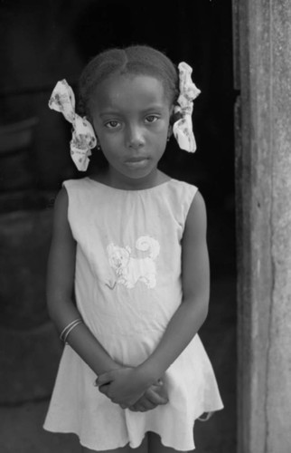 Girl's portrait, San Basilio de Palenque, 1976