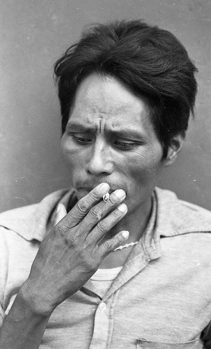 Man smoking, Nicaragua, 1980