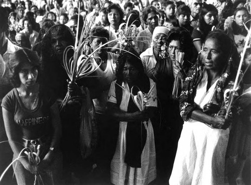 Women at Palm Sunday mass, San Salvador, 1982