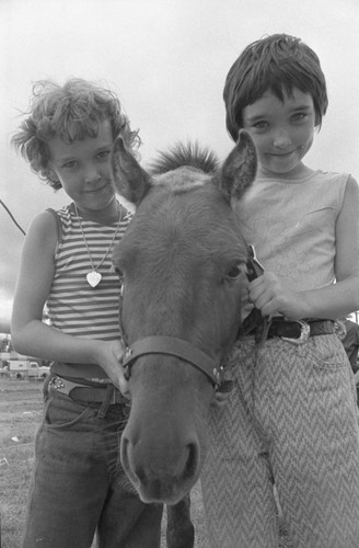 Children with pony, Pipestone County Fair, 1972