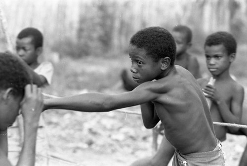 Children boxing, San Basilio del Palenque, ca. 1978