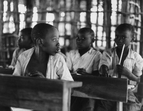 Children in a classroom, Tanzania, 1979