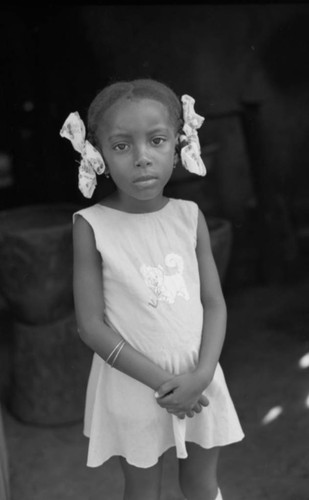 Girl's portrait, San Basilio de Palenque, 1976