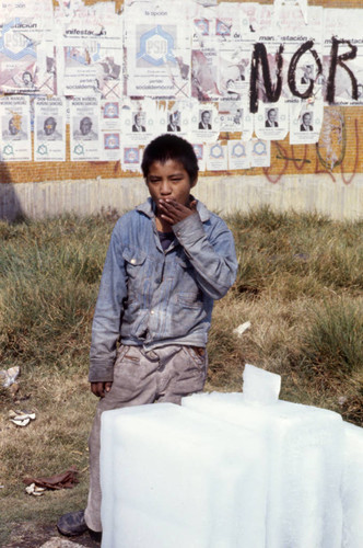 Homeless child, Mexico City, 1982