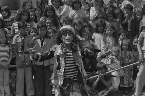 A clown show, Tunjuelito, Colombia, 1977