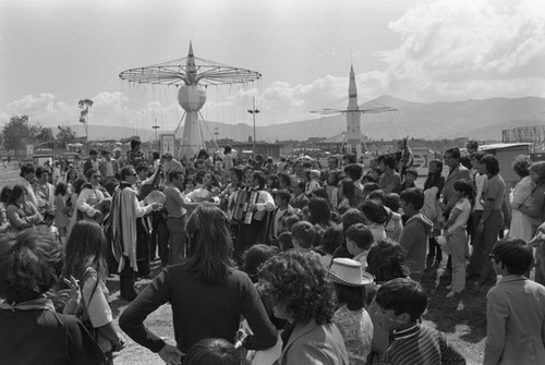 A crowd at Tunjuelito's Christmas festivities, Tunjuelito, Colombia, 1977