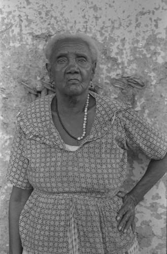 Woman close-up portrait, San Basilio de Palenque, ca. 1978