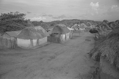 Houses with thatched roof, San Basilio de Palenque, 1976