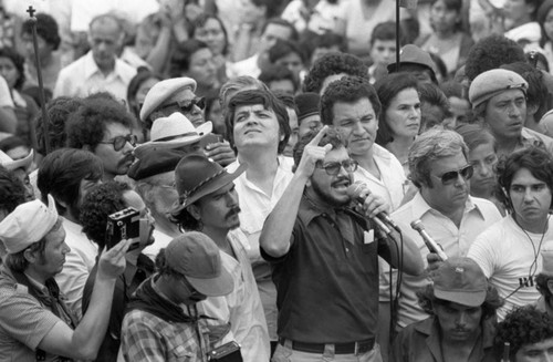 Junta members at a rally, Managua, 1979