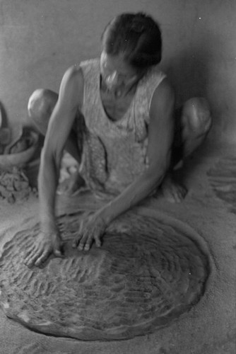 Woman making pottery, La Chamba, Colombia, 1975