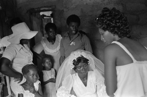 Bride at wedding, San Basilio de Palenque, Colombia, 1977