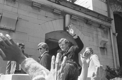 Ted Kennedy on campaign trail, ca.1980