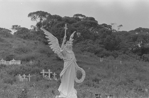 Statue of an angel, Barbacoas, Colombia, 1979