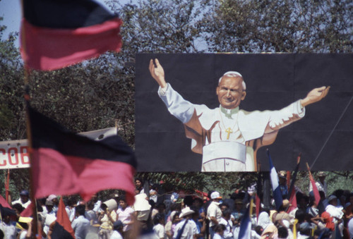 Mural of Pope John Paul, Managua, Nicaragua, 1983