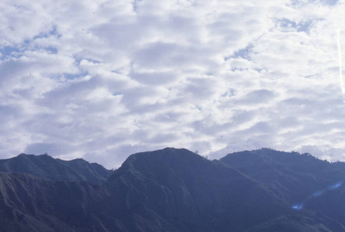 A panoramic view of the mountains, Tierradentro, Colombia, 1975