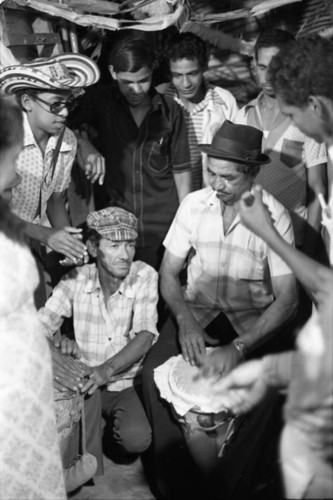 Men playing congas, Barranquilla, Colombia, 1977